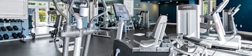 Plenty of cardio equipment at Rosemont Square Apartments, Randolph, MA