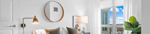 Plush bedroom carpeting at The Amelia Apartments in Quincy, MA