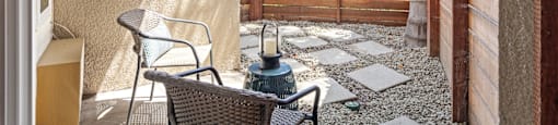 Private Outdoor Patio at Veranda La Mesa Apartments in La Mesa, CA 91942