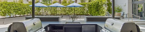 Outdoor Patio Grill at Aventine Apartments in Hercules, CA 94547