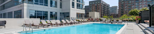Resort Style Pool at The Elle Apartments in Chicago, IL 60605