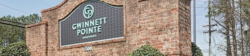 Outdoor Sign of Gwinnett Pointe Apartments in Norcross, GA 30093