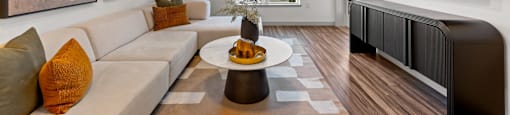 Living Room Space at G12 Apartments in Los Angeles, CA 90015