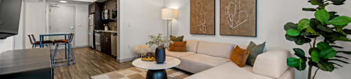 Living Room Space at G12 Apartments in Los Angeles, CA 90015