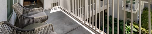 Private Patio Space at G12 Apartments in Los Angeles, CA 90015