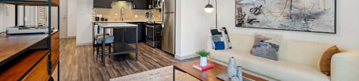 Living Room Space at G12 Apartments in Los Angeles, CA 90015