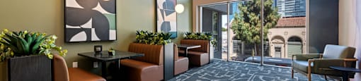 Resident Lounge Space at G12 Apartments in Los Angeles, CA 90015