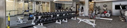 Fitness Center at G12 Apartments in Los Angeles, CA 90015