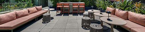 Sundeck Lounge at G12 Apartments in Los Angeles, CA 90015