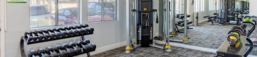 Fully Equipped Fitness Center at Sunset Winds Apartments in Henderson, NV 89014