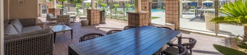 Poolside Patio at The Rays at Vegas Towers in Las Vegas, NV 89119