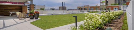 Rooftop Patio at The Elle Apartments, Illinois