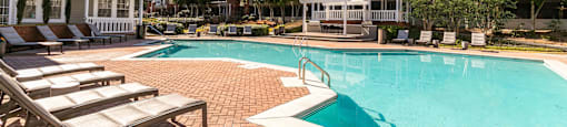 pool and apartment buildings at Briarcliff Apartments, Atlanta, GA, 30329
