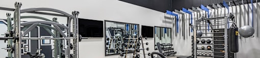 the gym at the flats at big tex apartments at Mirasol Apartments, Las Vegas, NV 89119