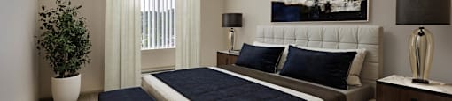 a bedroom with a bed and a painting on the wall at Delphine on Diamond, California, 94131