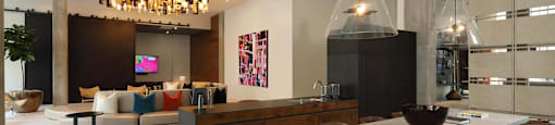 Dining and kitchen at G12, Los Angeles, CA, 90015