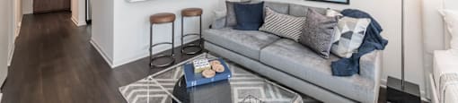 living room studio | North Harbor Tower Apartments in Chicago, IL