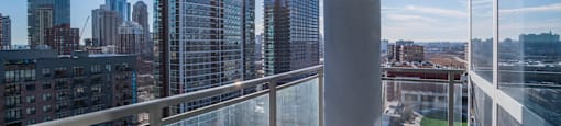 Large Balcony at The Elle Apartments, Chicago, Illinois