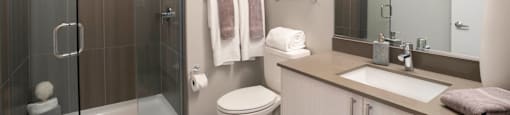 Bathroom at The Elle Apartments, Chicago, IL, 60605