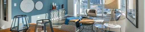 Elegant Dining Space at The Elle Apartments, Chicago, 60605