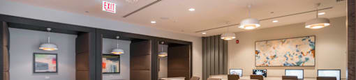 Clubhouse Dining at The Elle Apartments, Chicago