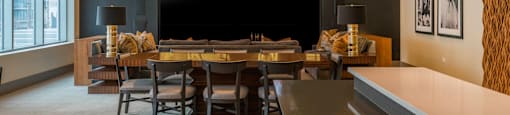 Resident Clubhouse at The Elle Apartments, Chicago, IL, 60605