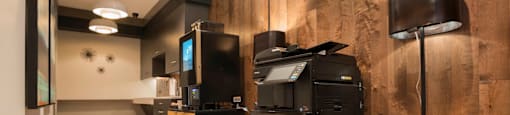 Printer And Coffee Machine at The Elle Apartments, Chicago, IL