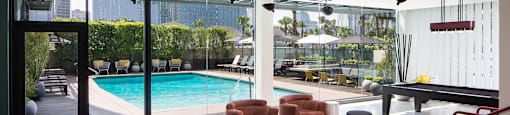 The Flat Resident Clubhouse Lounge at The Flat, California