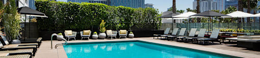 The Flat Resident Pool at The Flat, Los Angeles, California