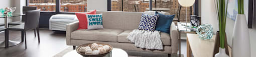 The Montrose Unit Living Room View 2at The Montrose, Chicago, Illinois 60613