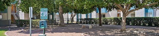 Pet park at Sycamore Square Apartments, Mesa, Arizona