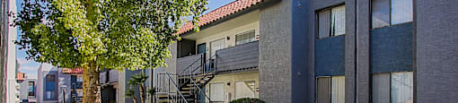 Exterior Walkways with Trees  at Aspire Thunderbird, Glendale, Arizona