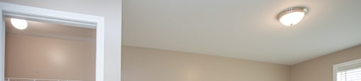 an empty living room with carpet and a closet