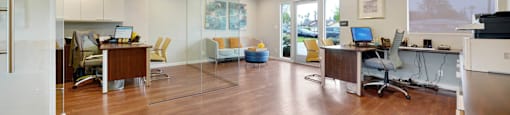 Leasing Office at Sunset Square Apartments, West Covina, California