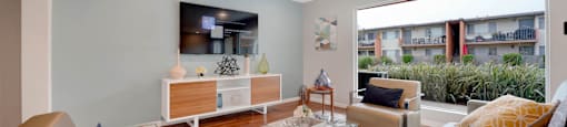 Leasing Office at Sunset Square Apartments, West Covina, California