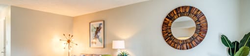 open layout living room and dinning room at Glen Hollow, Decatur, GA