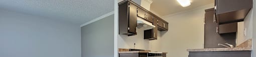 B19 Kitchen and Living at Villa La Paz Apartments, California, 90706