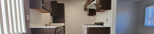 1x1 Kitchen at Villa La Paz Apartments, California, 90706