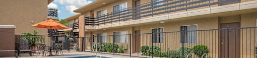 the swimming pool at the resort at glade springs at Villa La Paz Apartments, Bellflower, CA, 90706