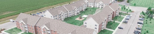Aerial View at Bell Estates Apartments, Michigan, 48131
