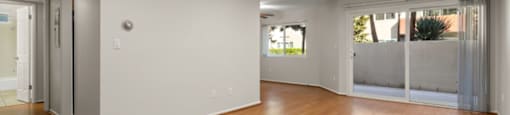 a living room with a hard wood floor  at Lombardi Apartments, Woodland Hills, CA, 91367