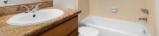 Bathroom With Bathtub at Lombardi Apartments, California, 91367
