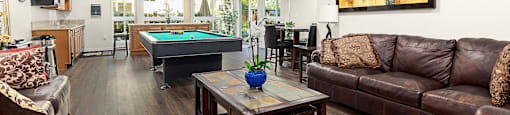Recreation Room at Lombardi Apartments, Woodland Hills, CA