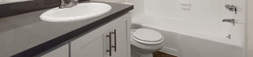 Guest Bathroom at Lombardi Apartments, Woodland Hills