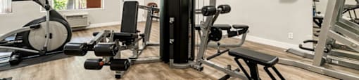 Fitness Center Equipment at Parkview Terrace Apartments, Sherman Oaks, California