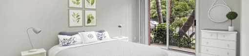 Bedroom With Balcony at Parkview Terrace Apartments, Sherman Oaks, CA