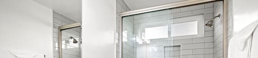 Bathroom with Subway Tile and Updated Counters and Cabinets