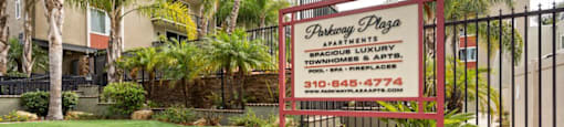 Property Signage at Parkway Plaza Apartments, Culver City, CA, 90230