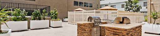 Grill Stations at Woodland Trio Apartments, California