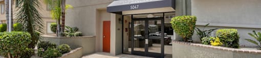 Building Exterior Entrance Doors at Woodland Trio Apartments, North Hollywood, CA, 91601